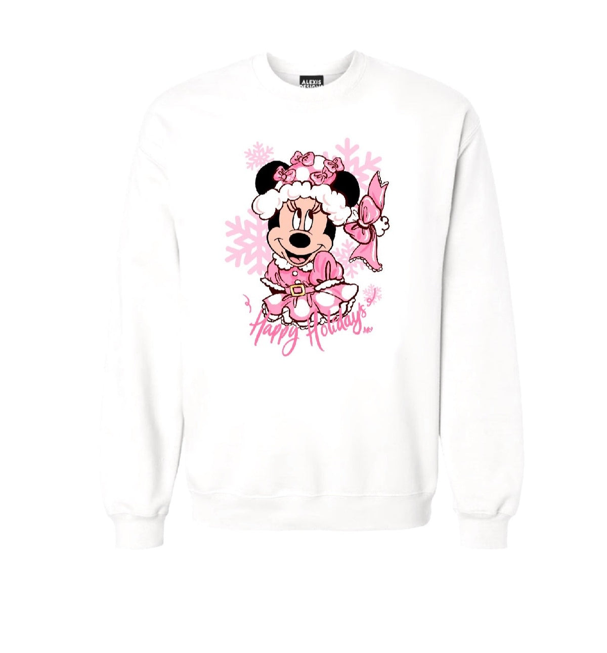 PINK SNOWFLAKE INSPIRED CREWNECK