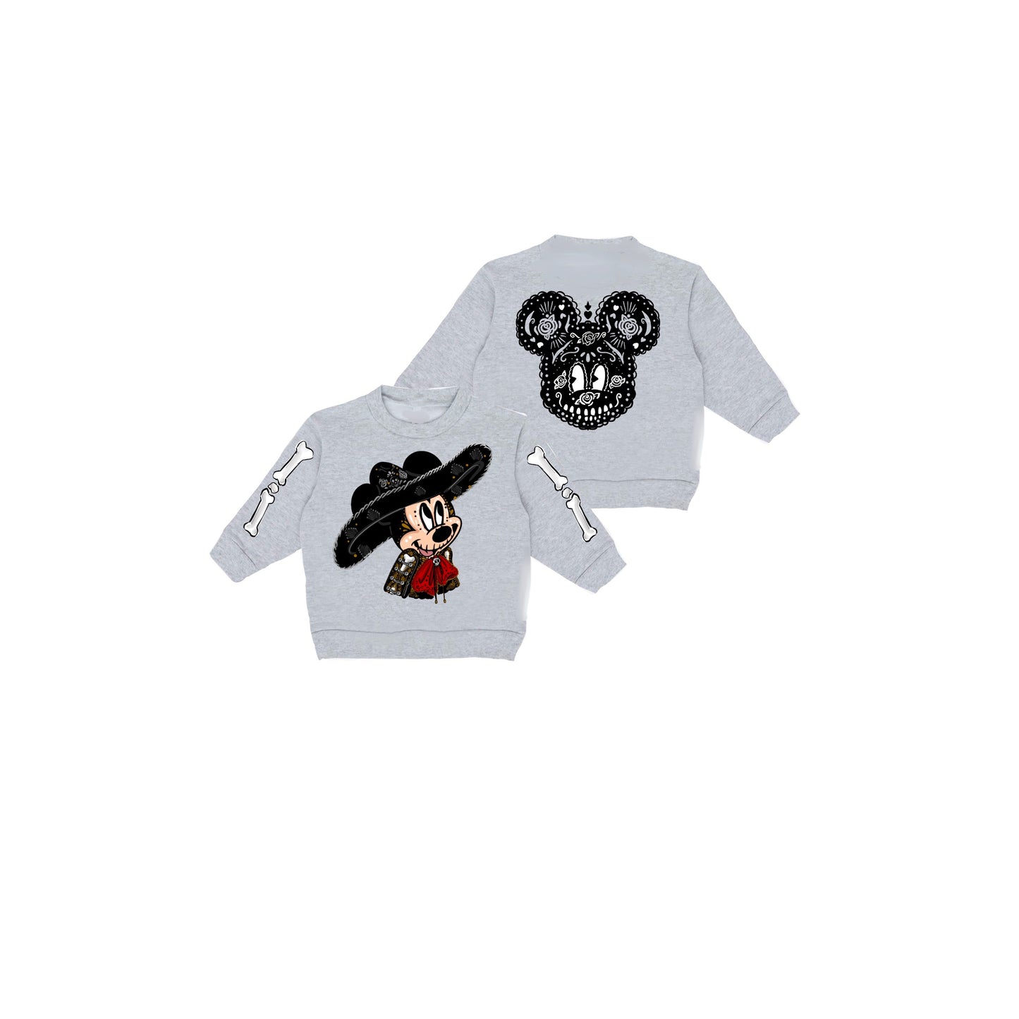 KIDS DAY OF THE DEAD MICKI CREWNECK