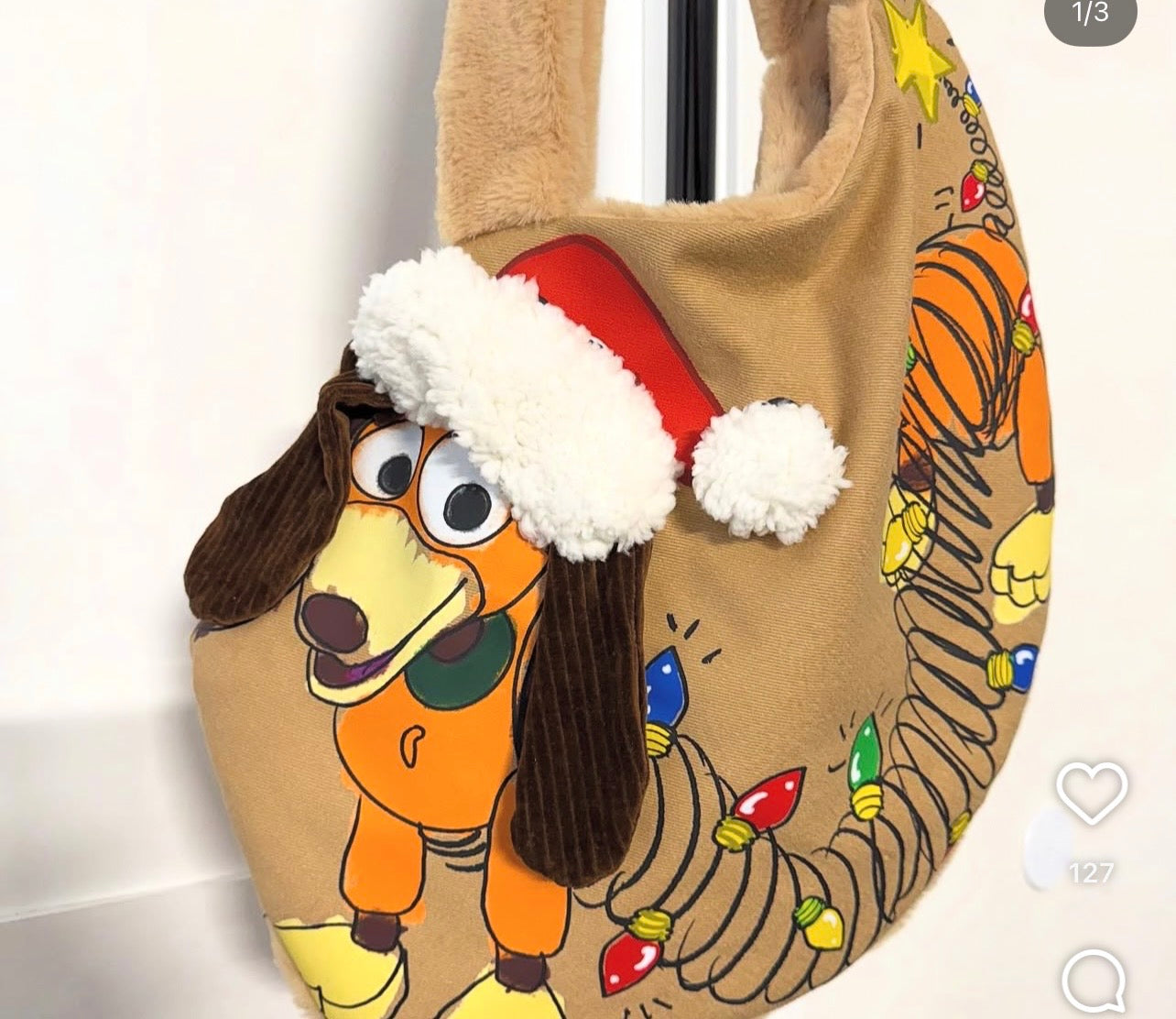 SLINKY CHRISTMAS HANDMADE TOTE