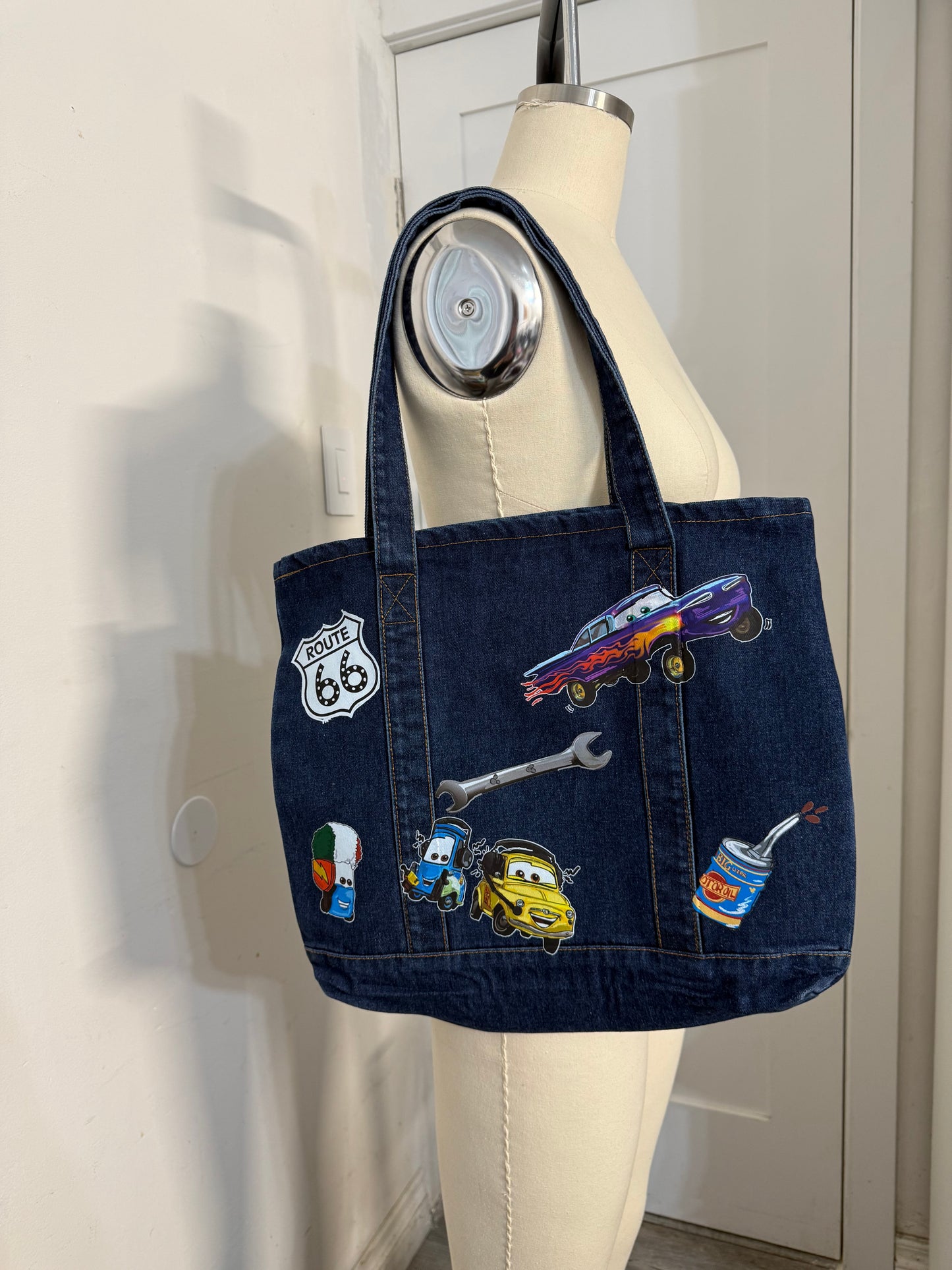 LETS RIDE DENIM TOTE