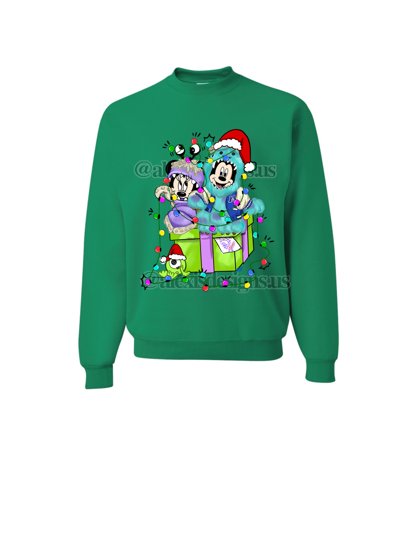 Christmas Monster's Inc Inspired Adult Crewneck