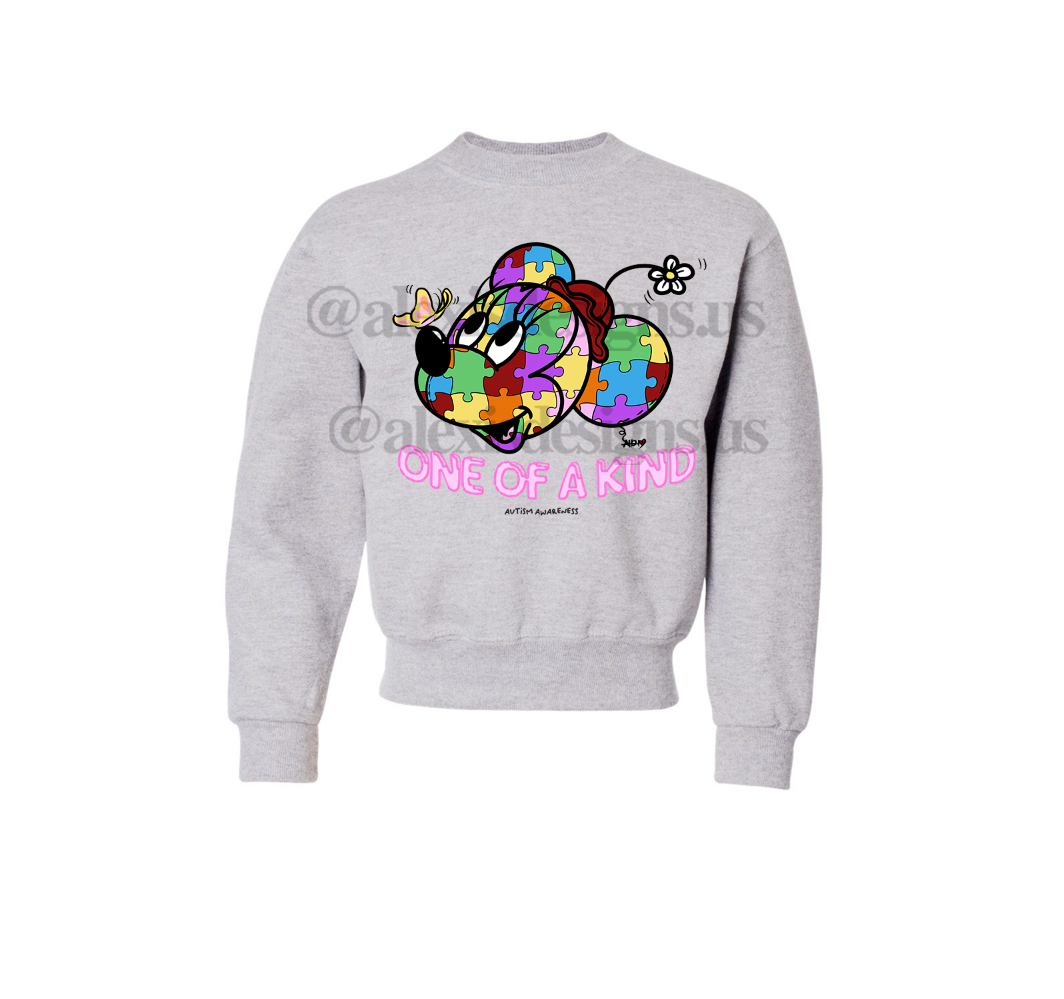 KIDS ONE OF A KIND GIRL CREWNECK