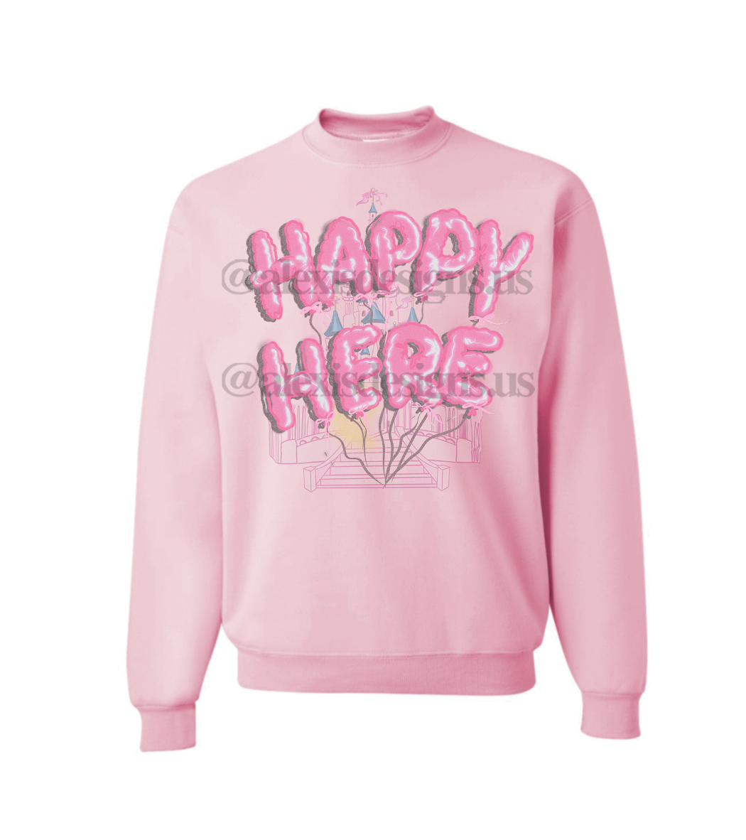 HAPPY HERE CREWNECK