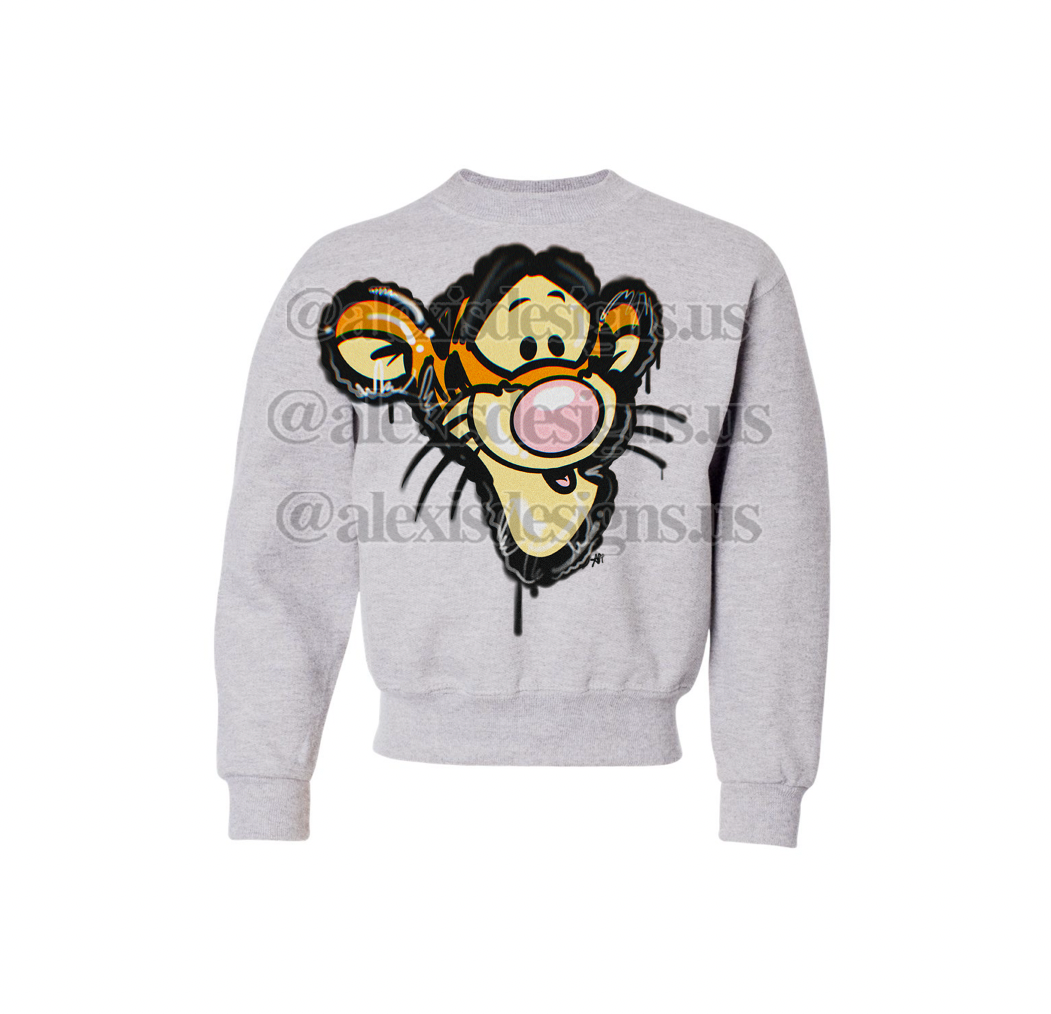 KIDS TIGER BALLOON CREWNECK