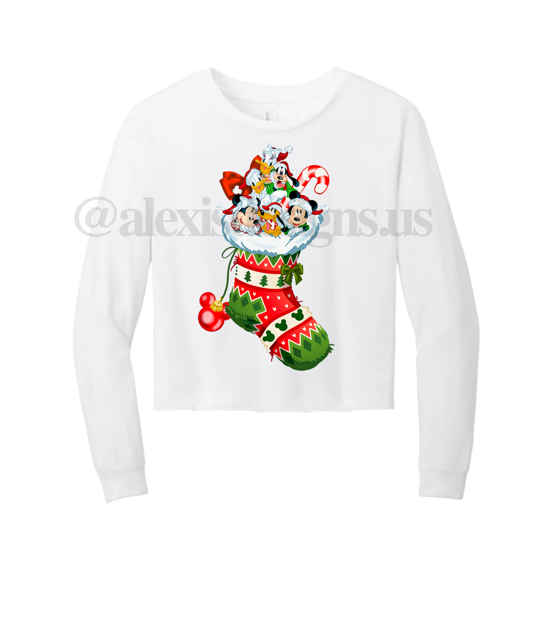 SANTAS FAVORITES CROPPED LONG SLEEVE