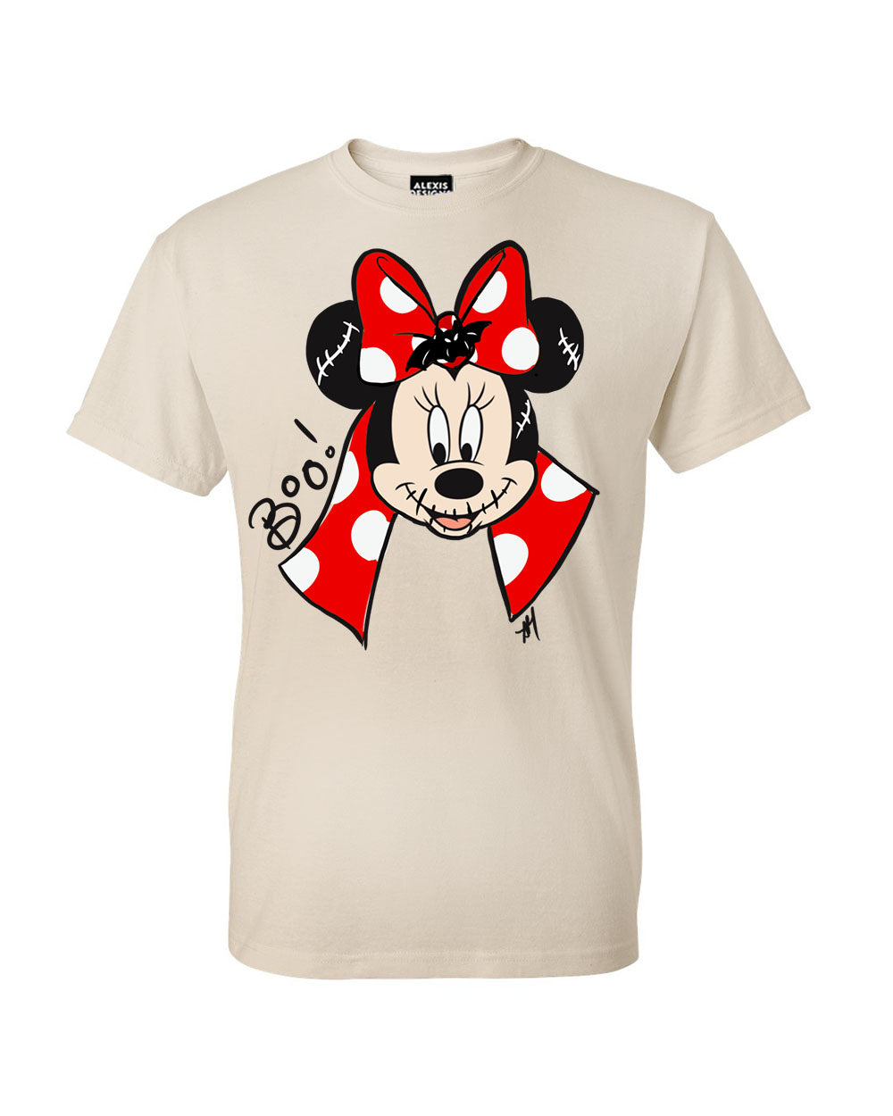 UNISEX Minni Inspired red Bow Straight fit tee