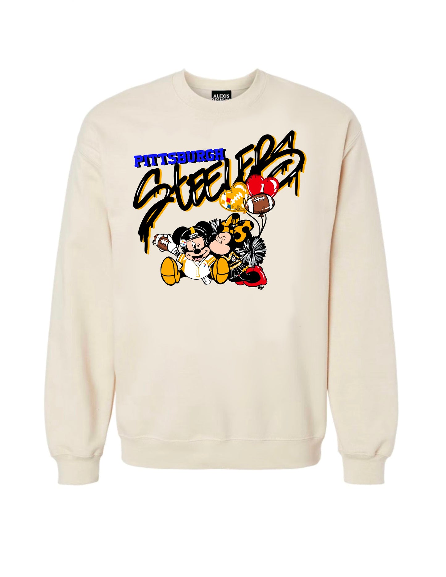 PGH STEELRS GRAFFITI INSPIRED CREWNECK