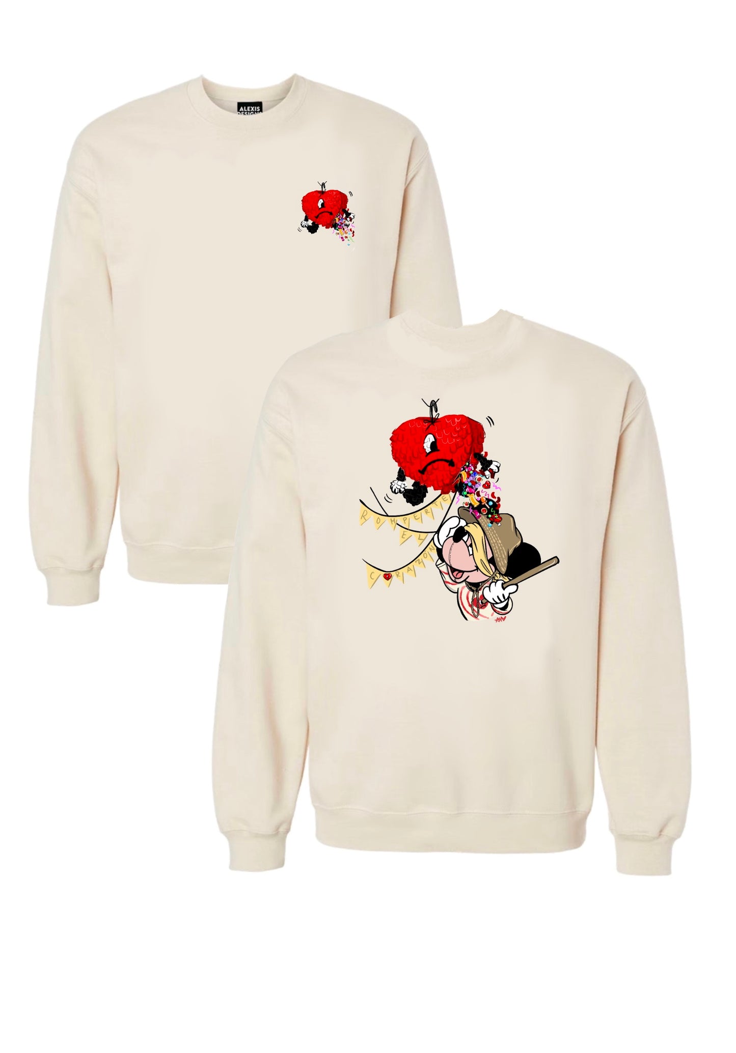 Limited Edition front and back Benito Piñata Crewneck