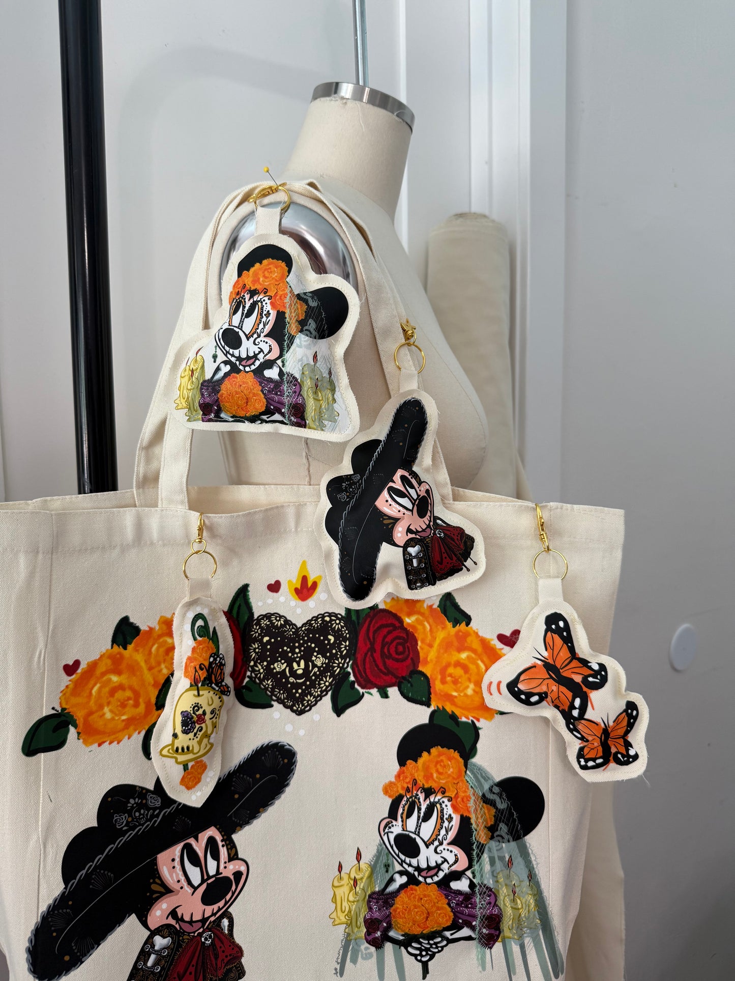 DAY OF THE DEAD KEYCHAIN SET