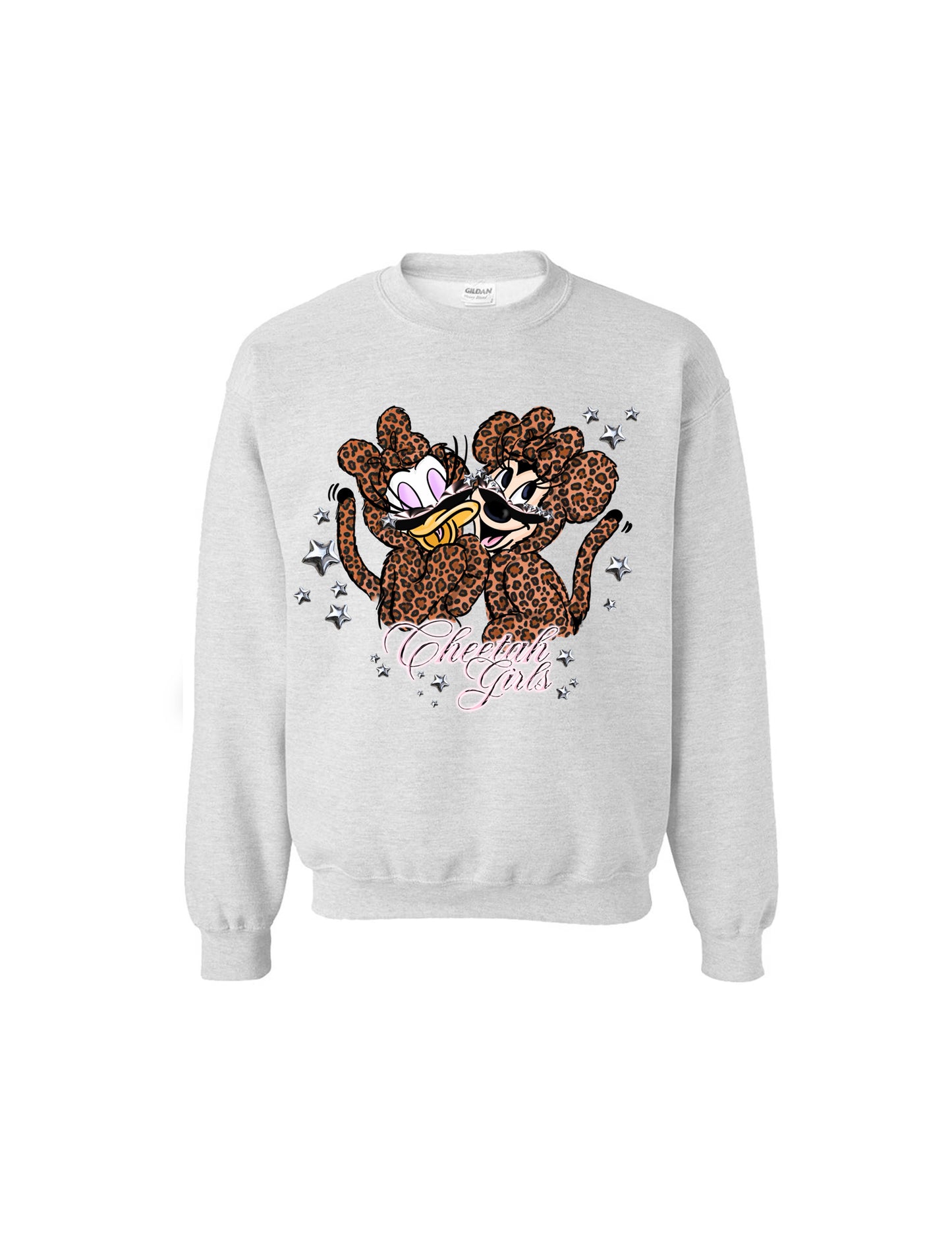 CHEETAH SISTERS(BROWN)  CREWNECK
