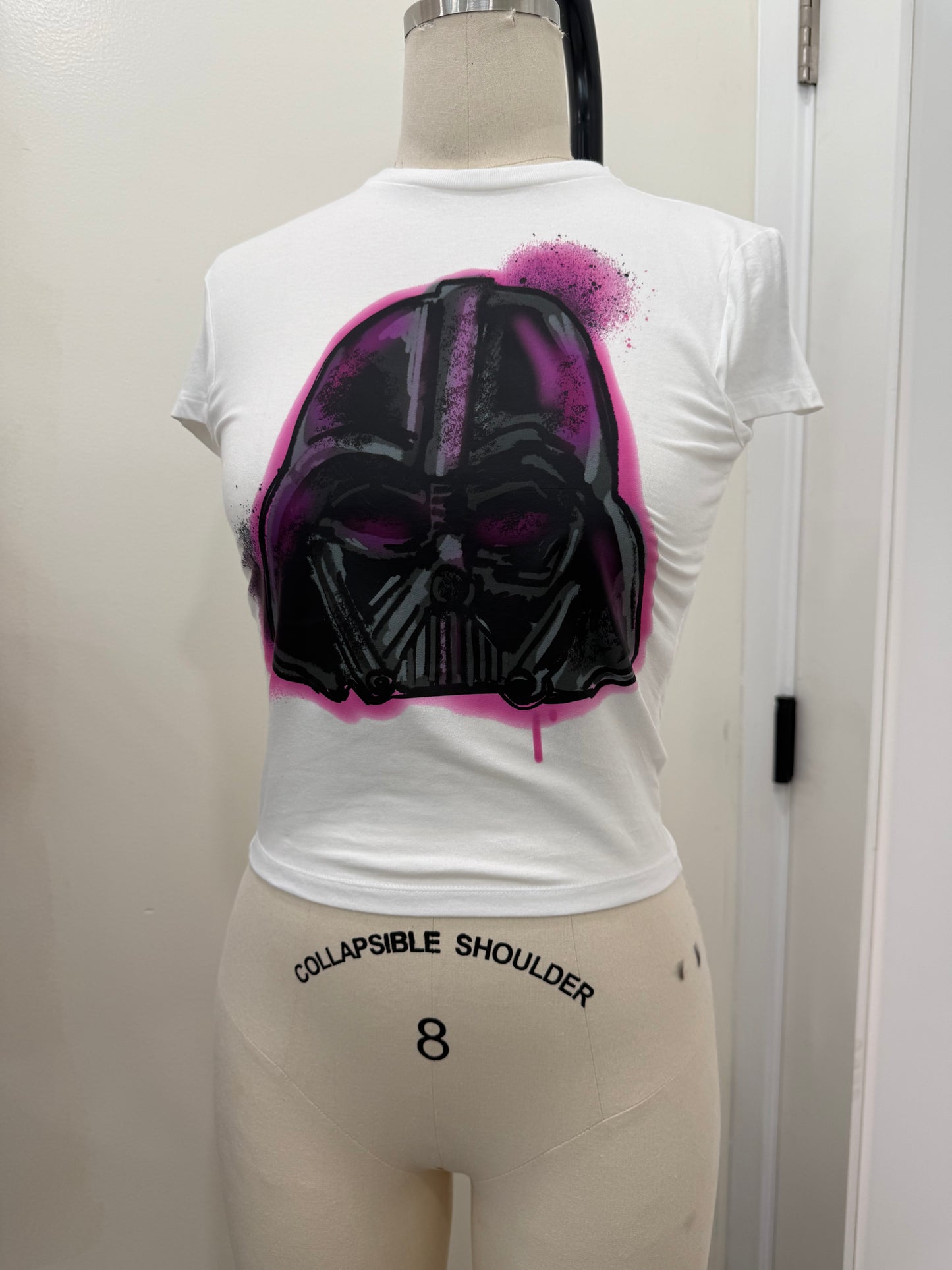 DARTH V IN PINK BABY TEE