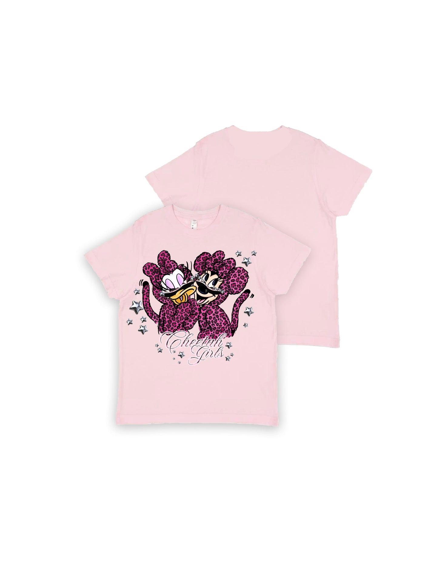 KIDS CHEETAH SISTERS (PINK) T SHIRT