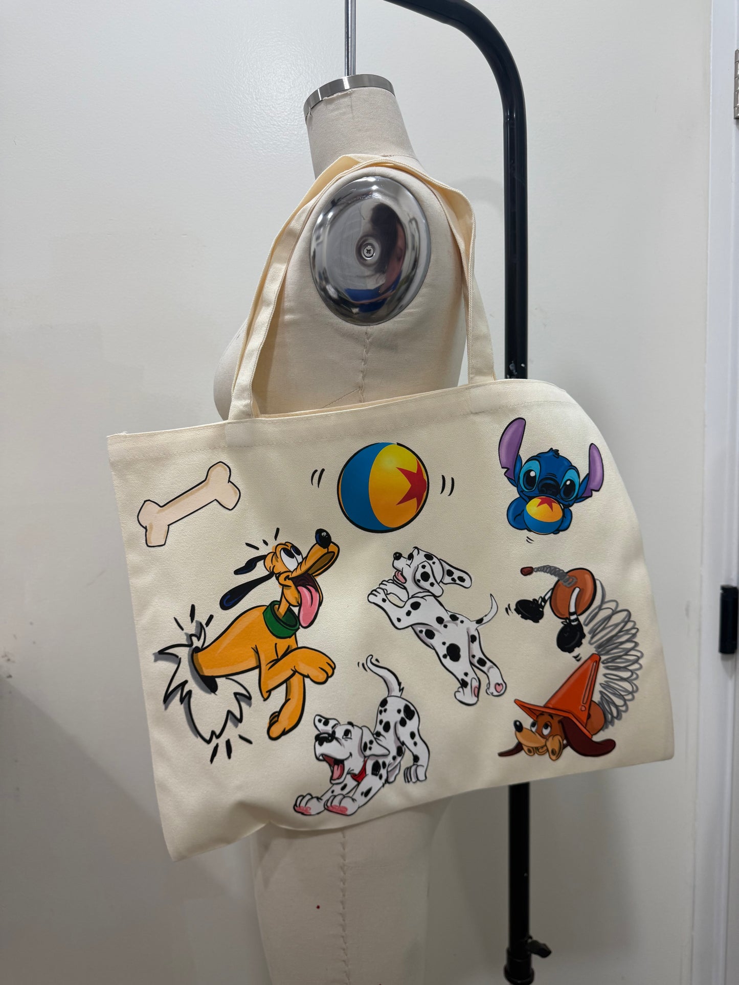 WHO LET THE DOGS OUT PIXXAR TOTE