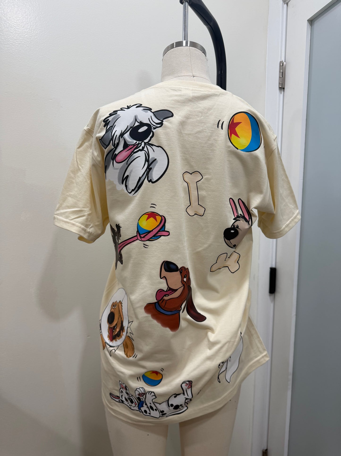 WHO LET THE DOGS OUT PIXXAR EDITION T SHIRT