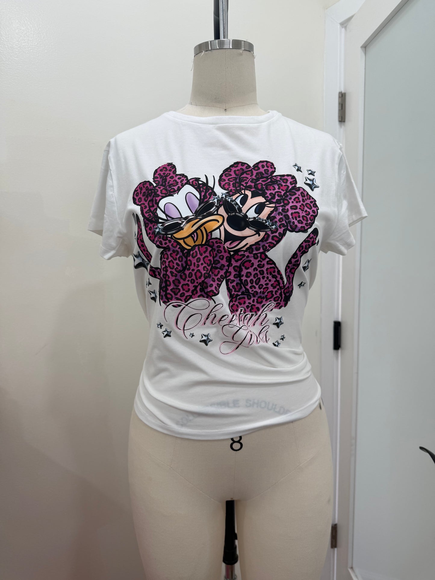 CHEETAH SISTERS (PINK) BABY TEE