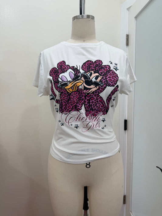 CHEETAH SISTERS (PINK) BABY TEE