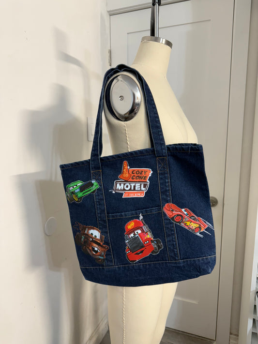 LETS RIDE DENIM TOTE
