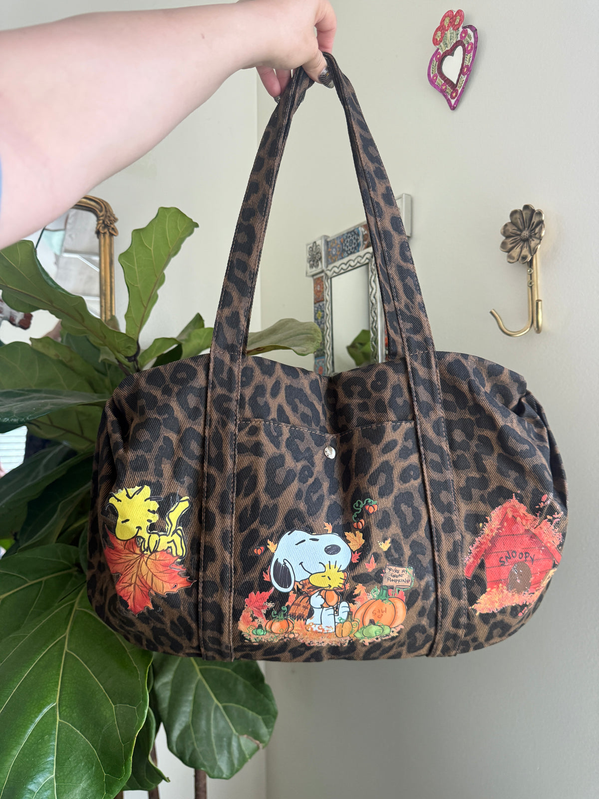 FALL LOVE CHEETAH TOTE