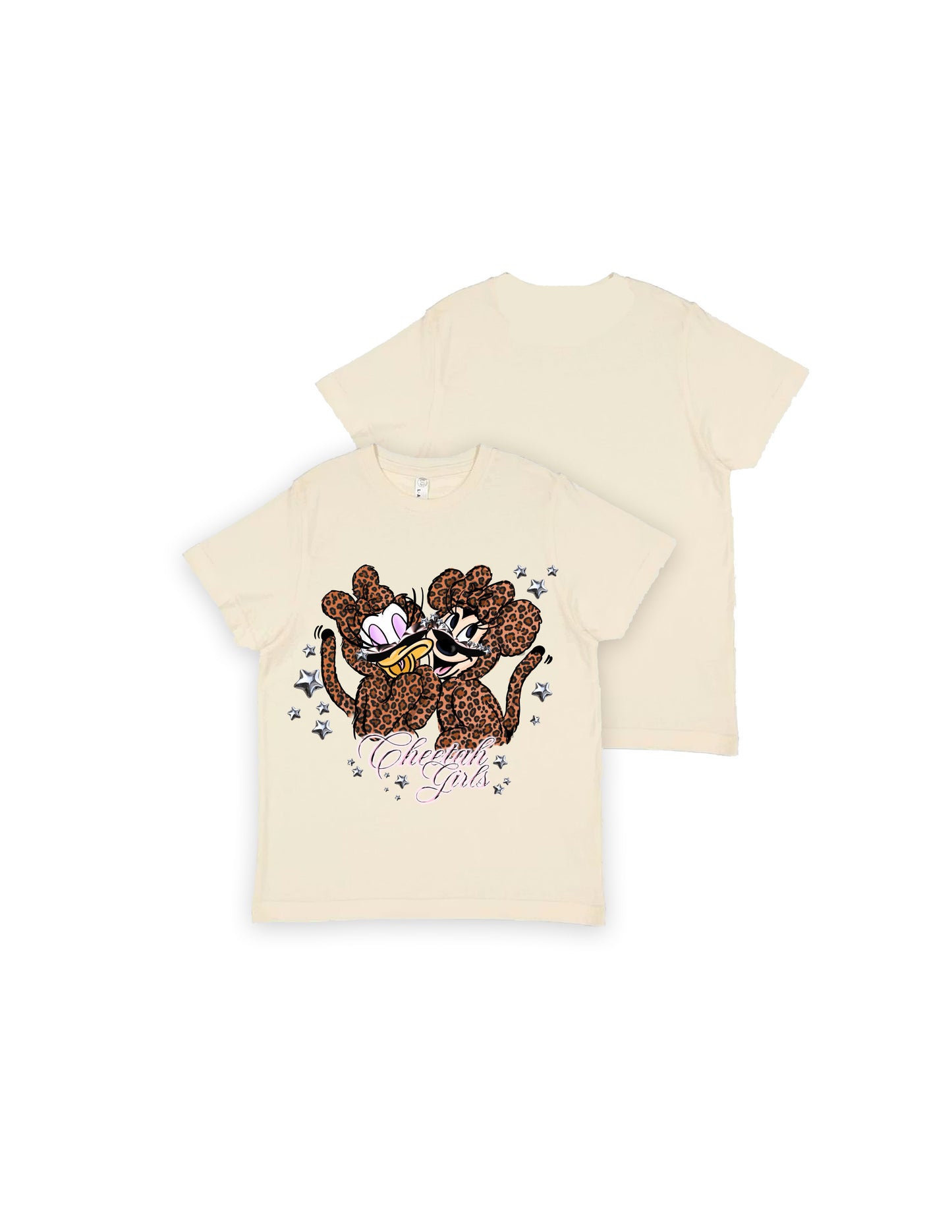 KIDS CHEETAH SISTERS (BROWN) T SHIRT