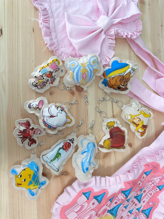 TALE AS OLD AS TIME CANVAS KEYCHAINS