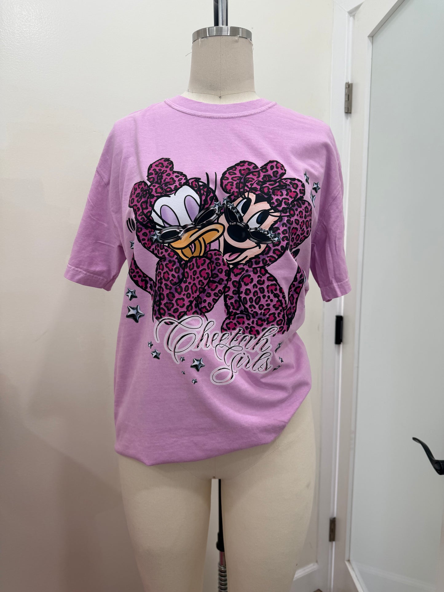 CHEETAH SISTERS (PINK ) T SHIRT