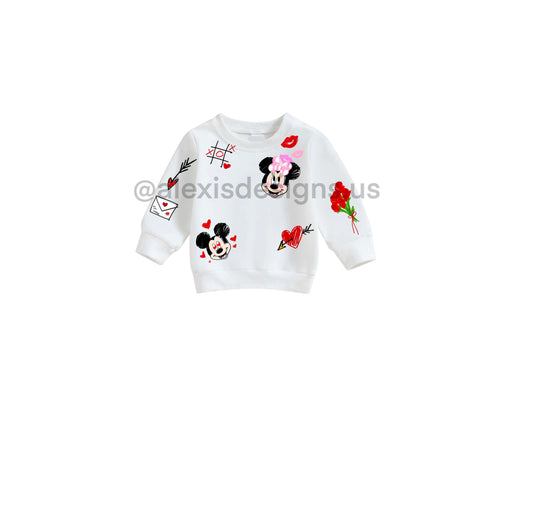 KIDS LOVERS LANE CREWNECK
