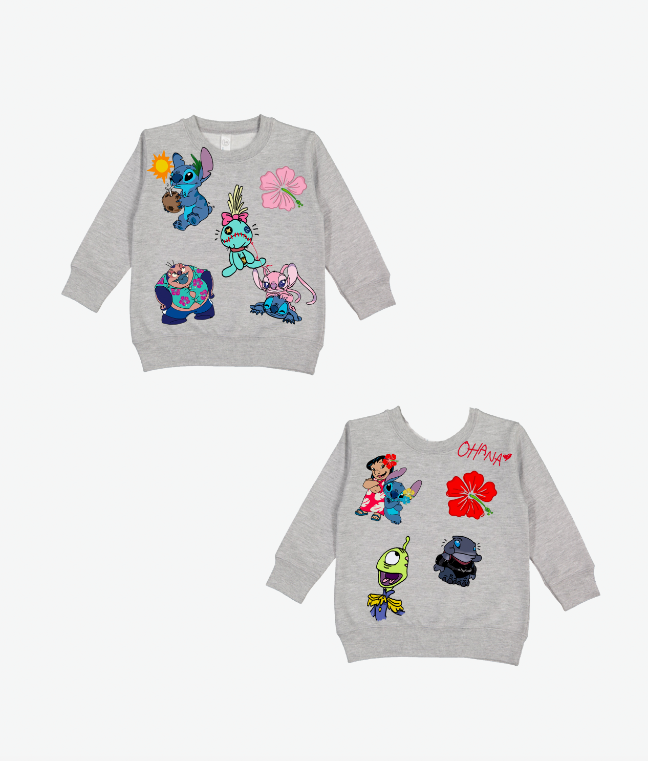 KIDS OHANA MEANS FAMILY CREWNECK