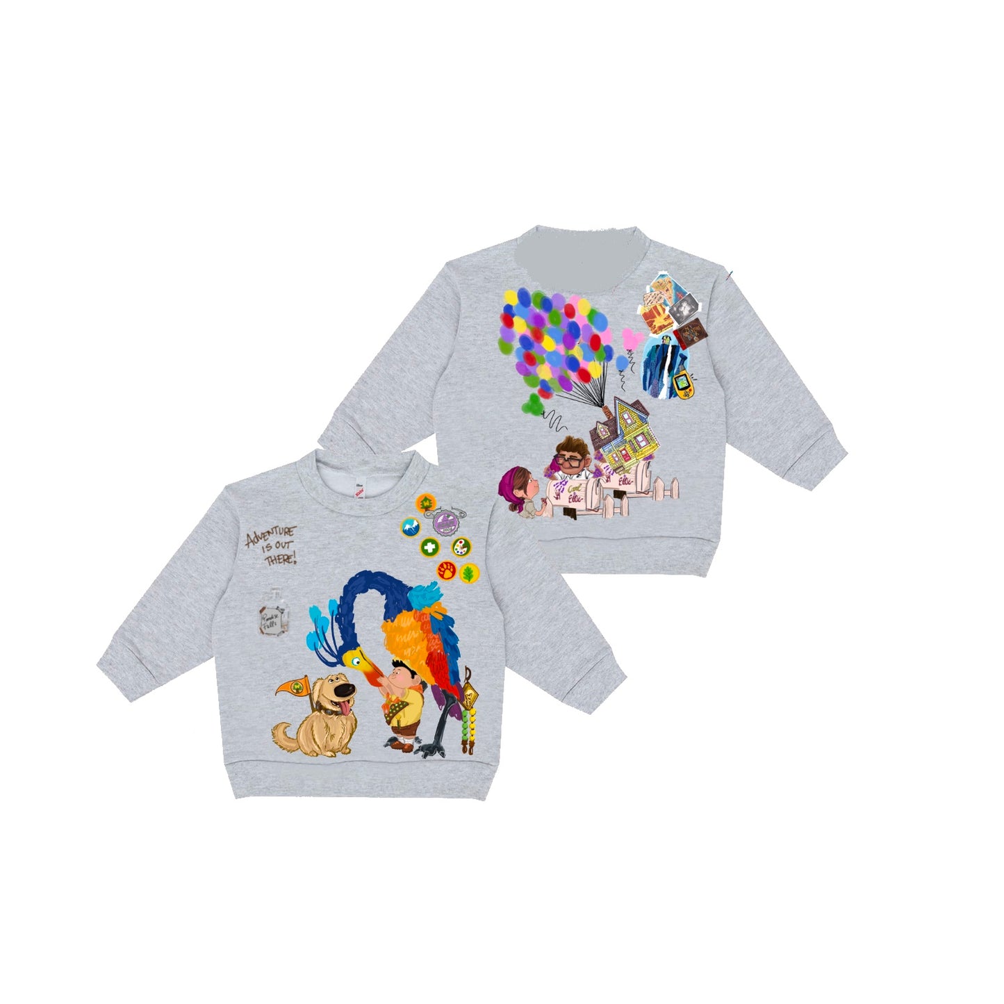 KIDS THE ADVENTURE IS OUT THERE CREWNECK