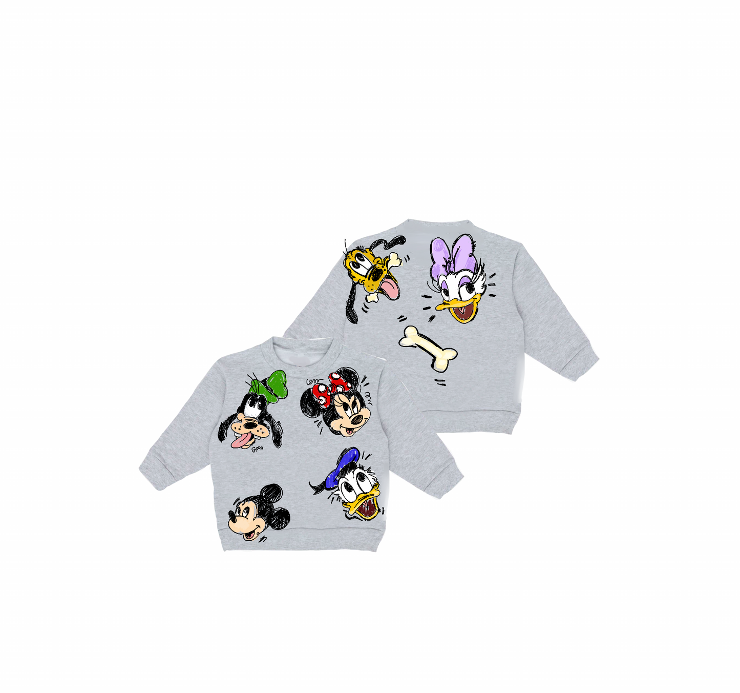 KIDS DOODLE FRIENDS CREWNECK