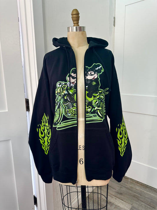 RIDE OR DIE ZIP UP HOODIE