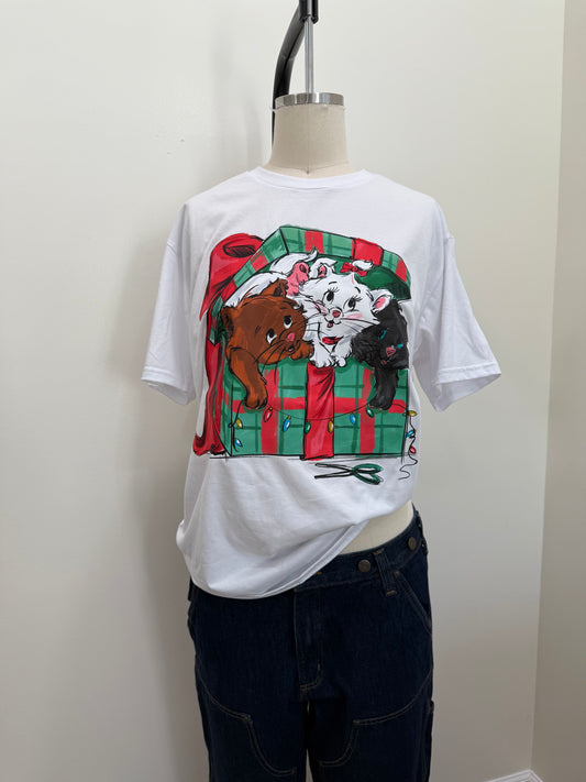 BONJOUR CHRISTMAS PRESENT T SHIRT