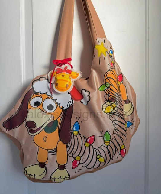 SLINKY CHRISTMAS HANDMADE TOTE