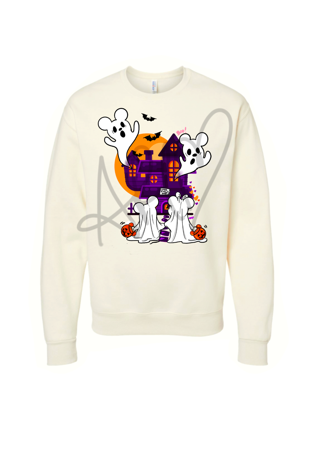 Haunted House purple Crewneck
