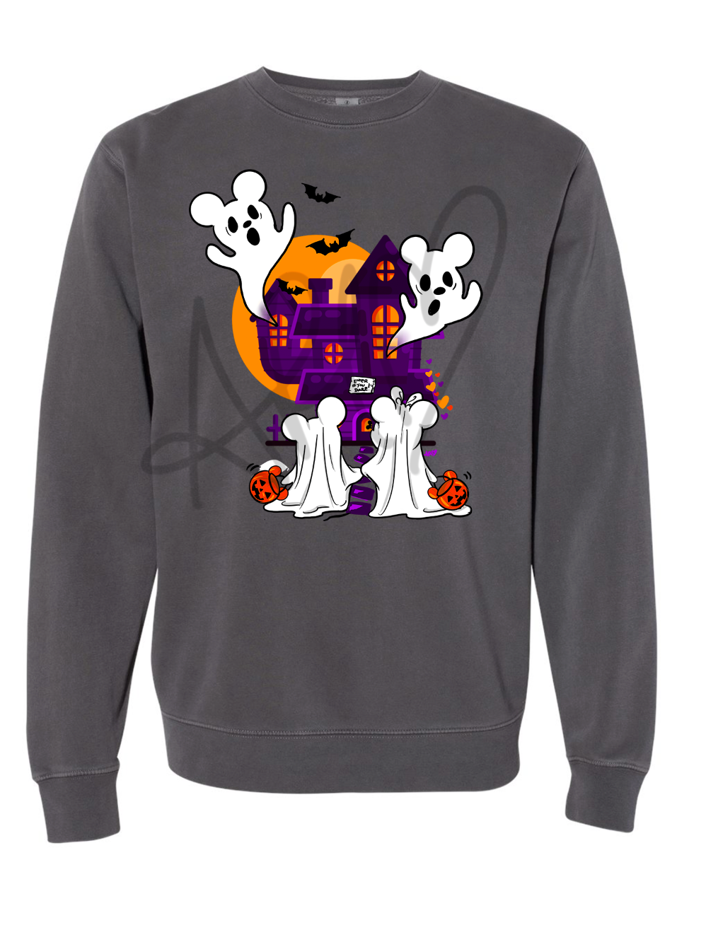Haunted House purple Crewneck