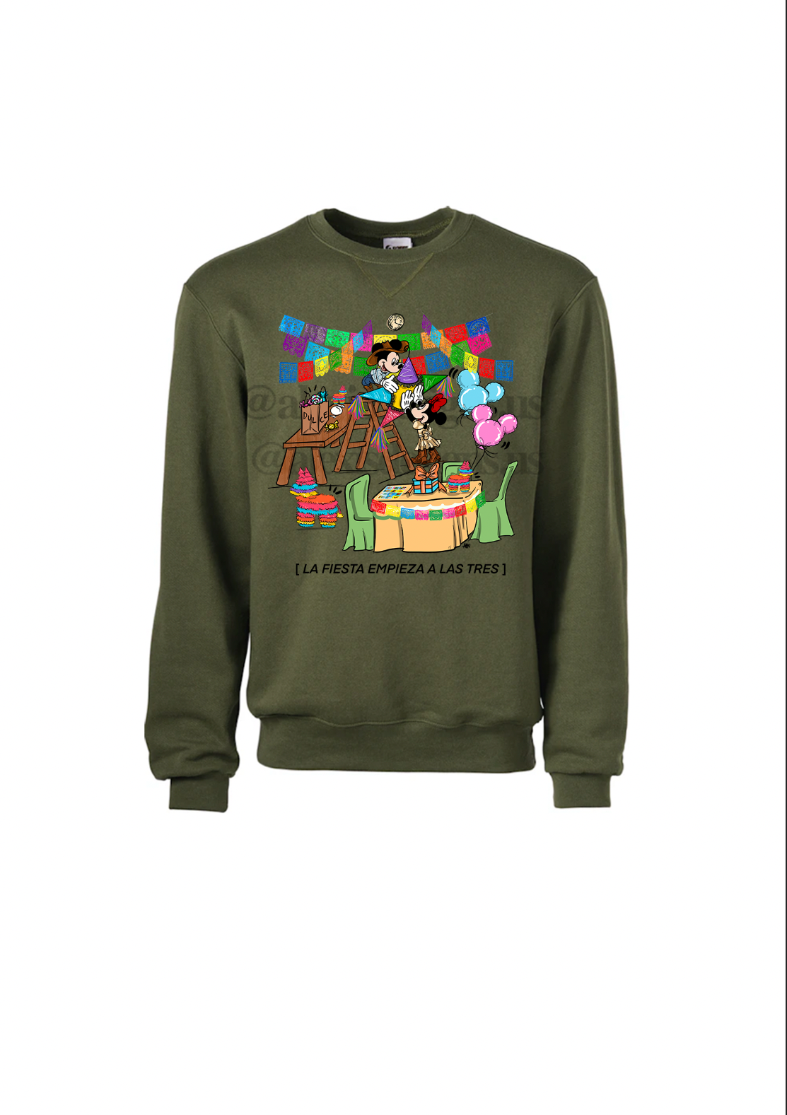 LA FIESTA EMPIEZA A LAS 3 CREWNECK