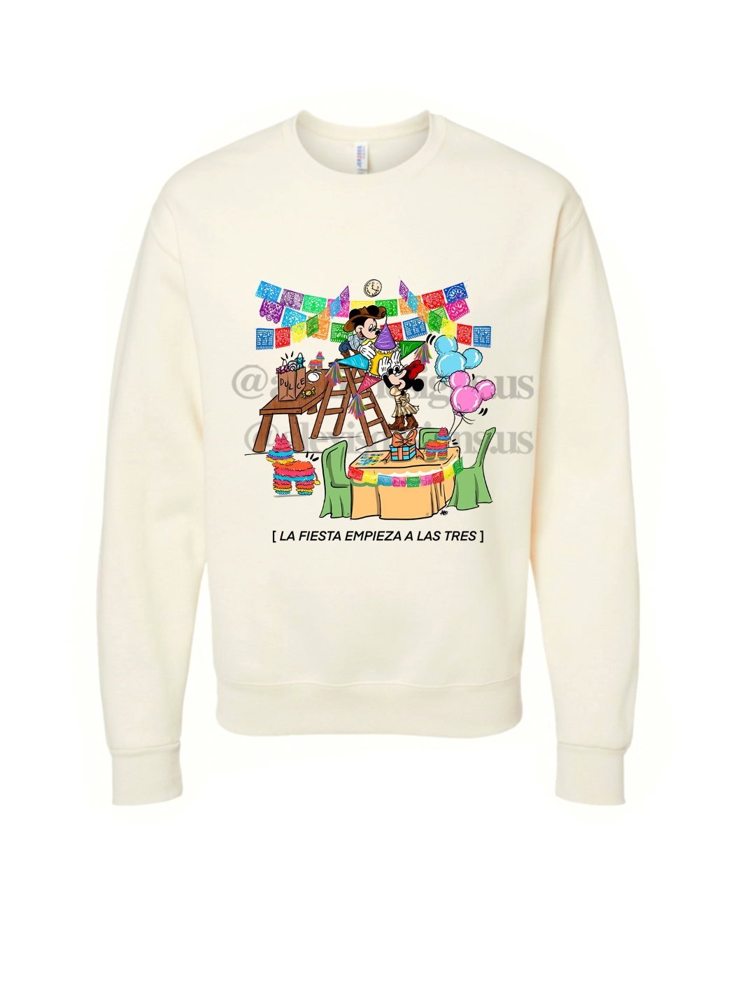 LA FIESTA EMPIEZA A LAS 3 CREWNECK
