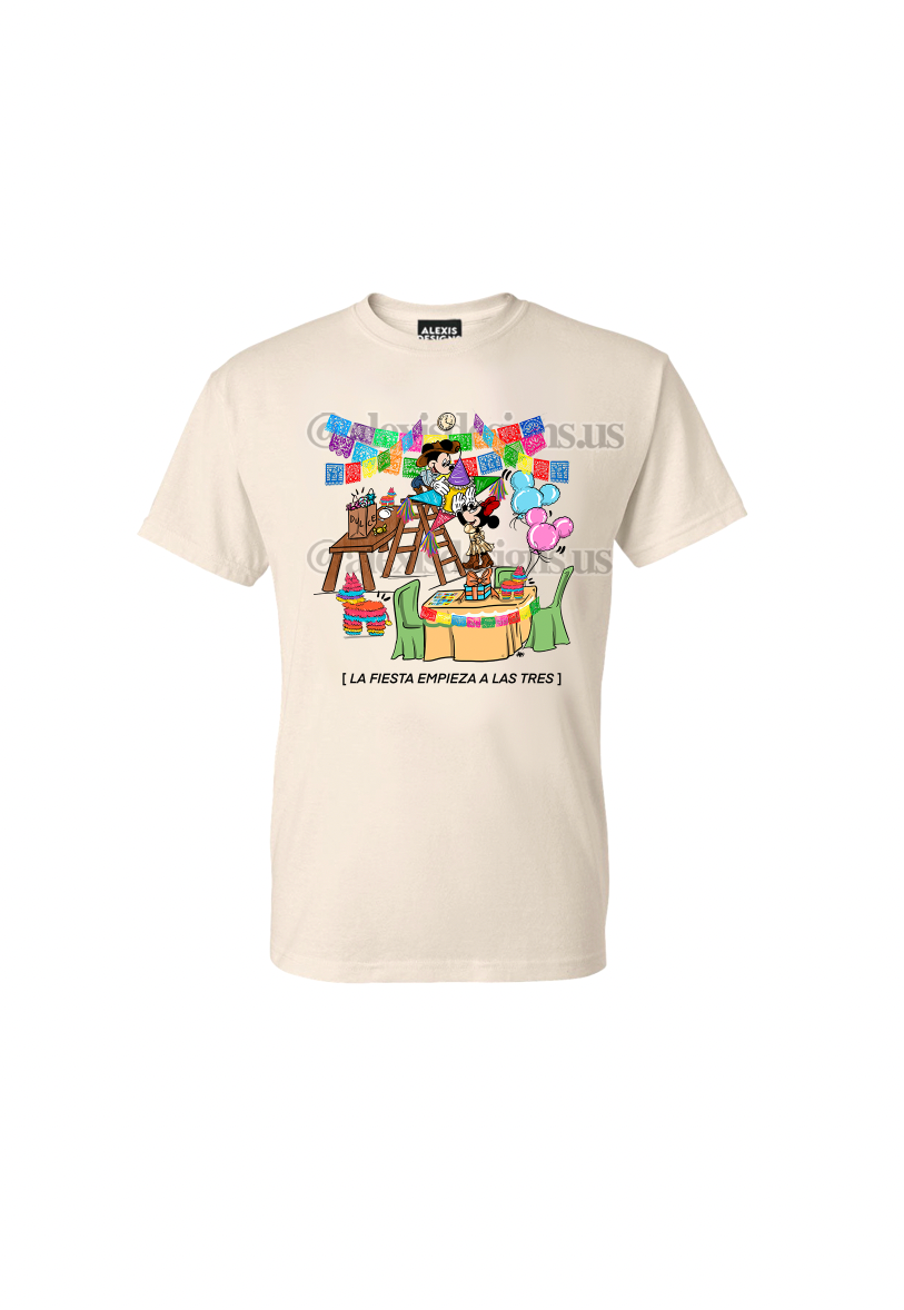La Fiesta Empieza a las 3 Adult TShirt