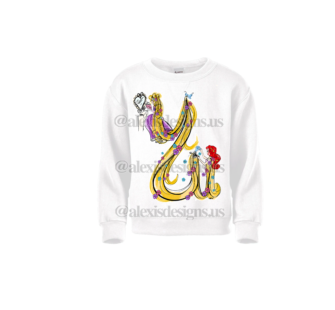 KIDS LET DOWN YOUR HAIR CREWNECK