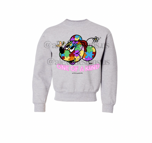 KIDS ONE OF A KIND GIRL CREWNECK