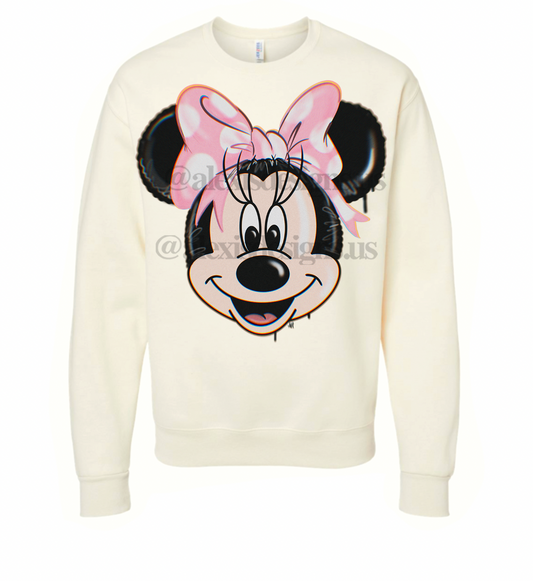 GIRL MOUSE BALLOON CREWNECK