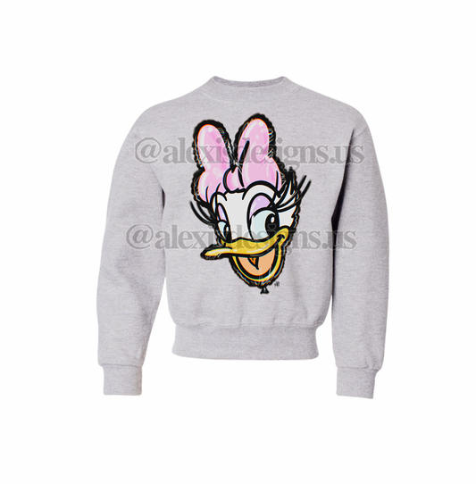 KIDS DDUCK GIRL BALLOON CREWNECK