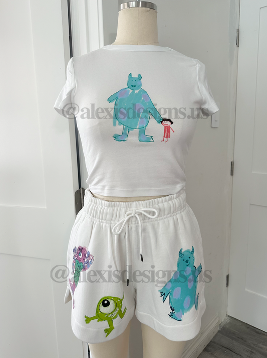 CROPPED BOO & KITTY TSHIRT