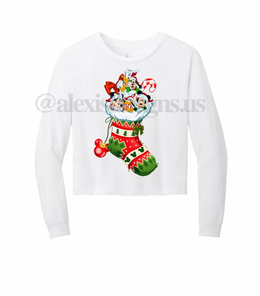 SANTAS FAVORITES CROPPED LONG SLEEVE
