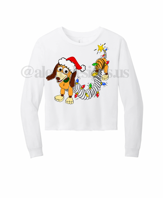 A SLINKY CHRISTMAS  CROPPED LONG SLEEVE