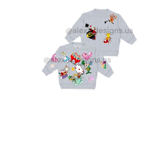 KIDS ALICE'S GARDEN CREWNECK