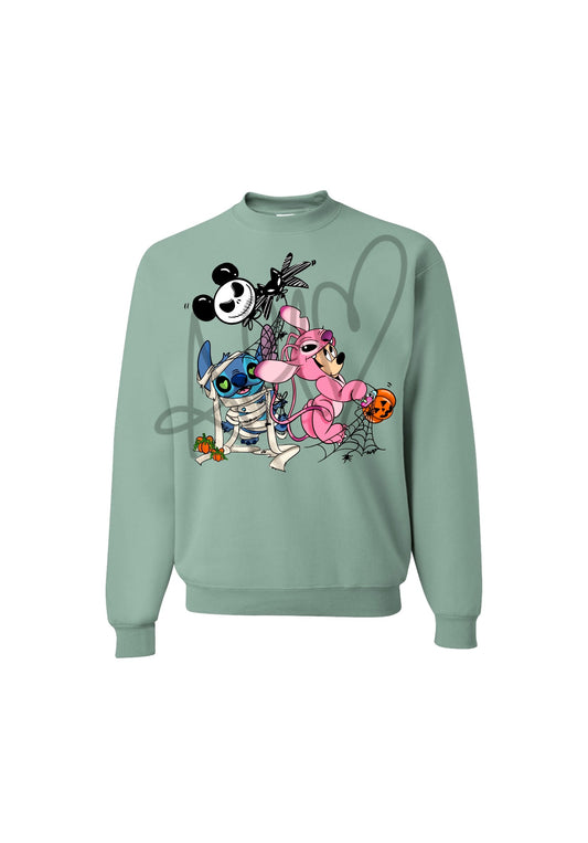 Stitch and Angel Inspired Crewneck
