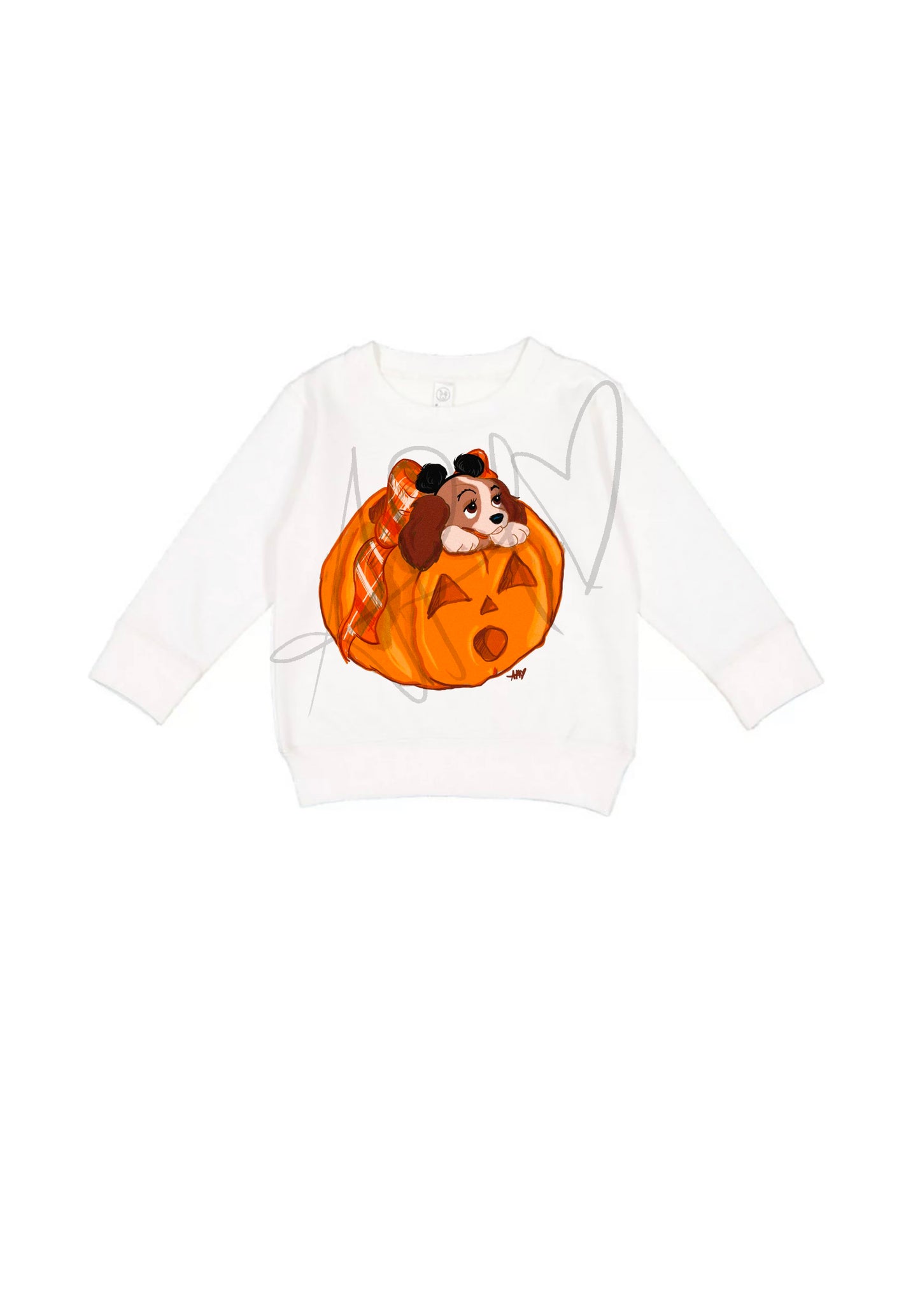 KIDS LADY IN A PUMPKIN CREWNECK