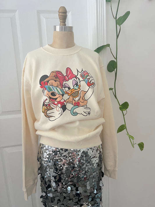 UNISEX CREWNECK UNA SELFIE INSPIRED- OFF WHITE COLOR