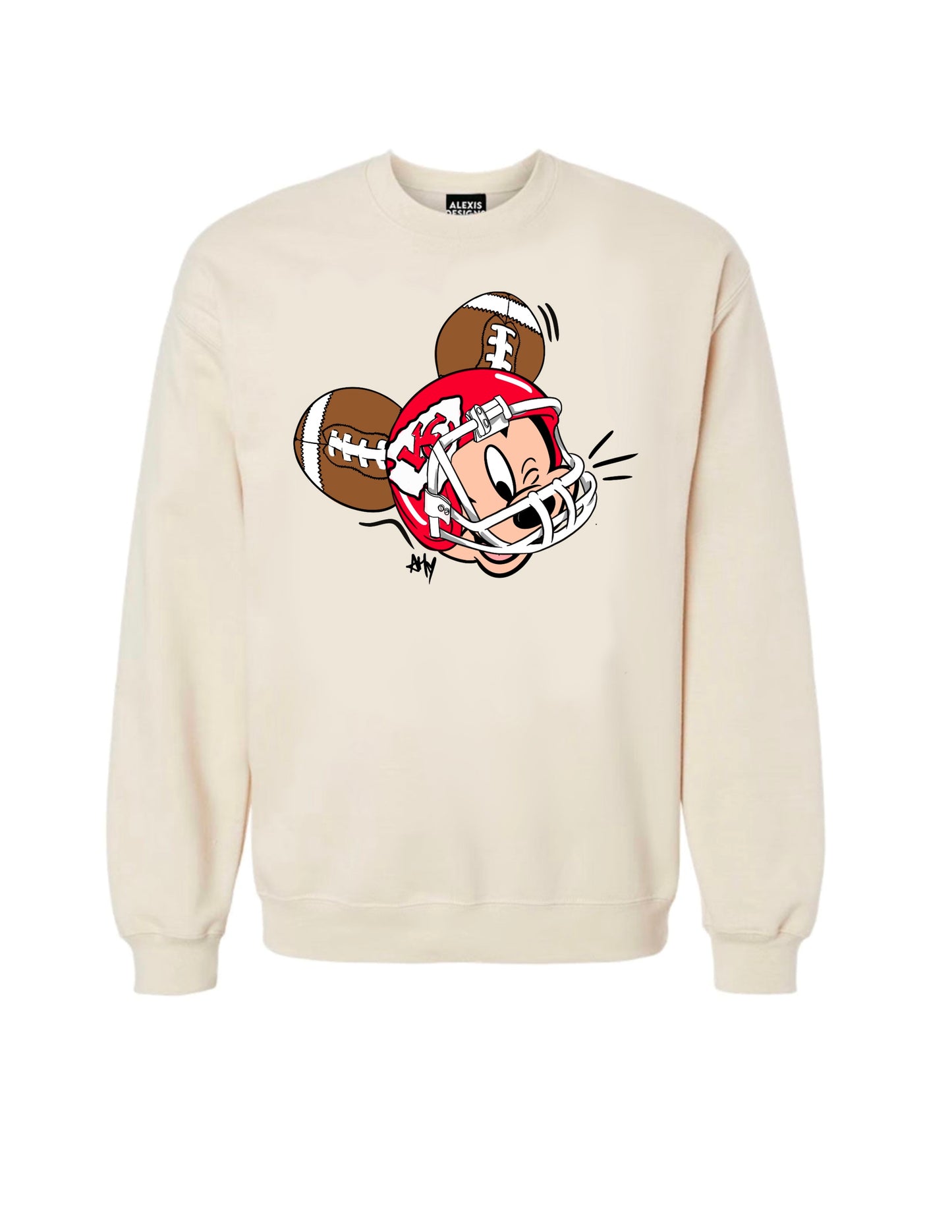 KANSAS CTY HELMET INSPIRED CREWNECK