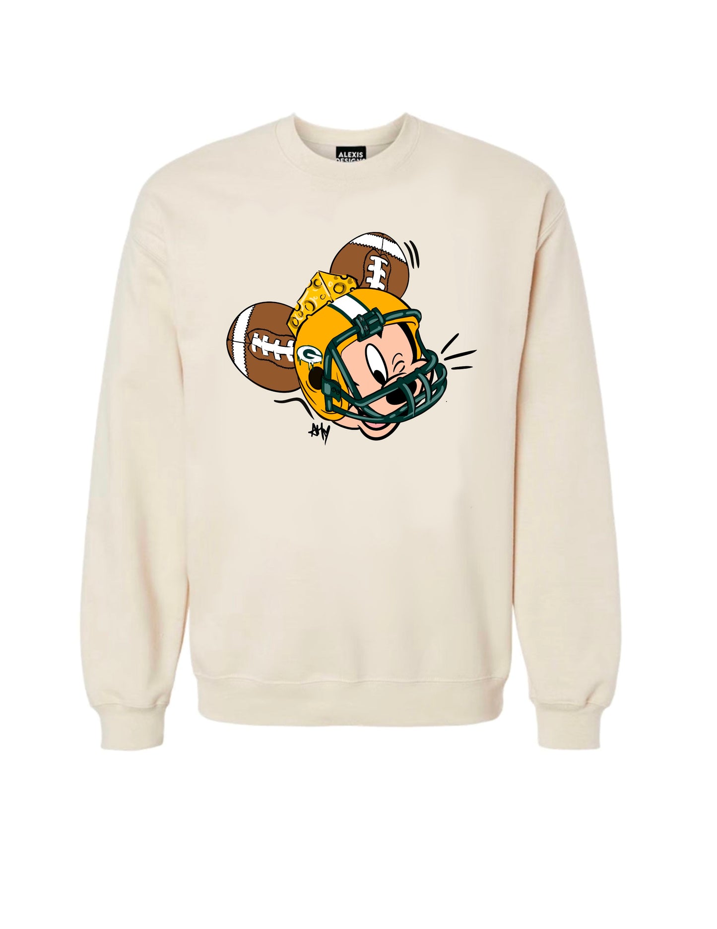 PACKERS HELMET INSPIRED CREWNECK